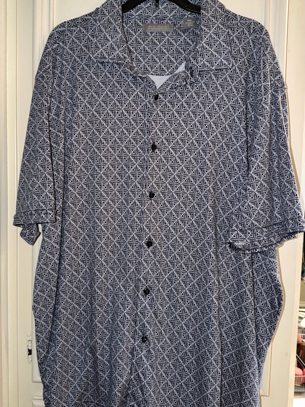 Daniel Cremieux Signature Collection Mens Blue Cotton Knit Button Down Shirt XXL